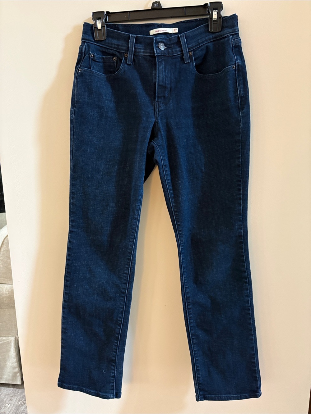 Levi's 505 Dark Blue Straight Leg Women's Jeans